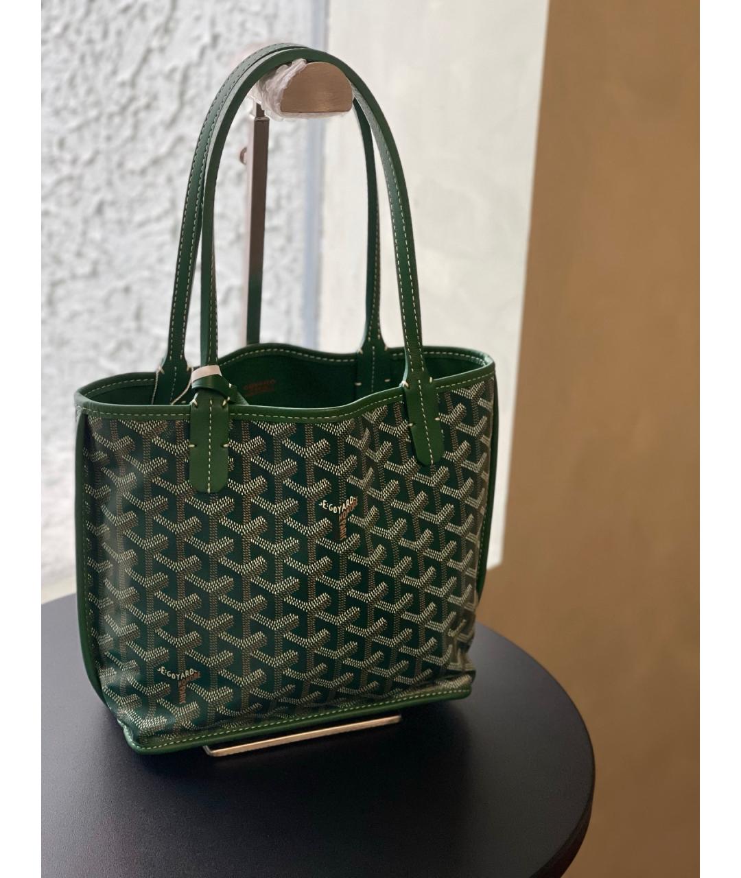 GOYARD Зеленая сумка тоут из искусственной кожи, фото 2