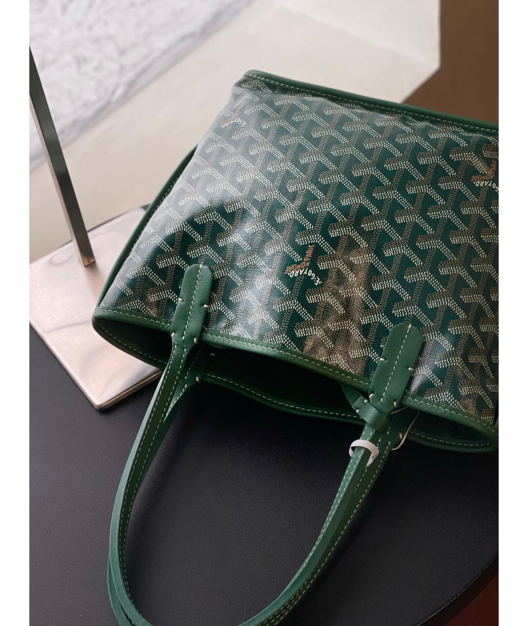 GOYARD Зеленая сумка тоут из искусственной кожи, фото 4