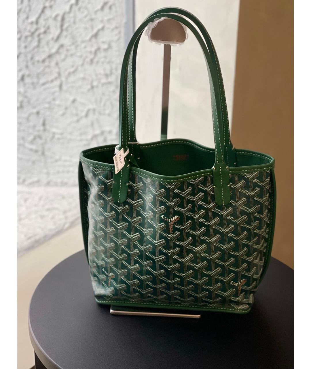 GOYARD Зеленая сумка тоут из искусственной кожи, фото 6