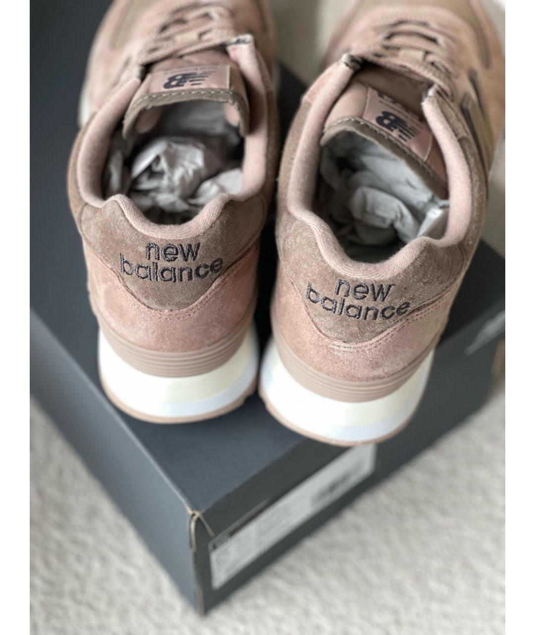 NEW BALANCE Бежевые замшевые кроссовки, фото 5