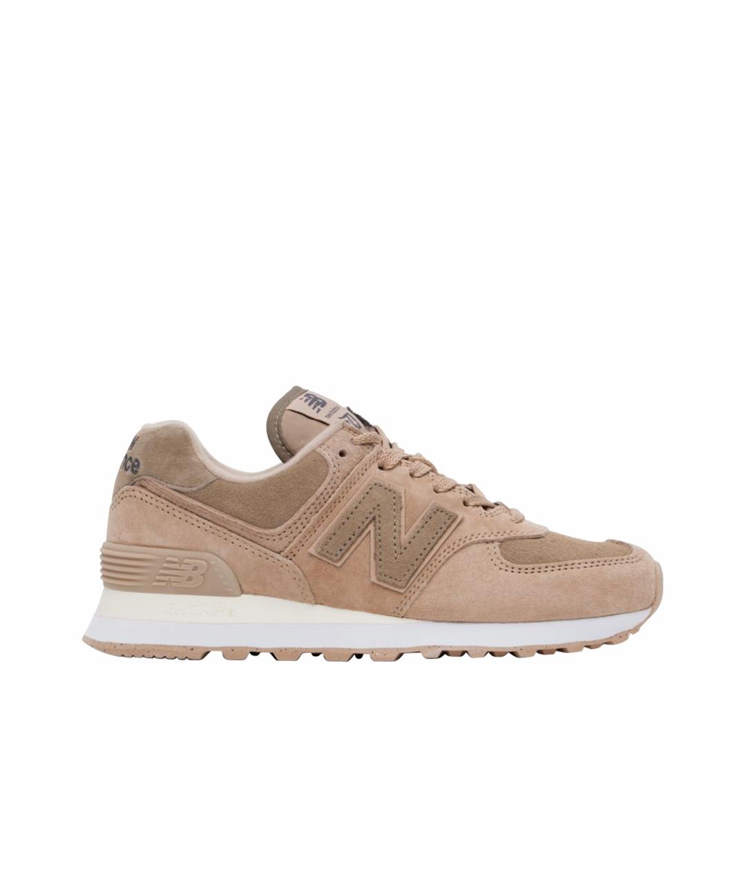 NEW BALANCE Бежевые замшевые кроссовки, фото 1