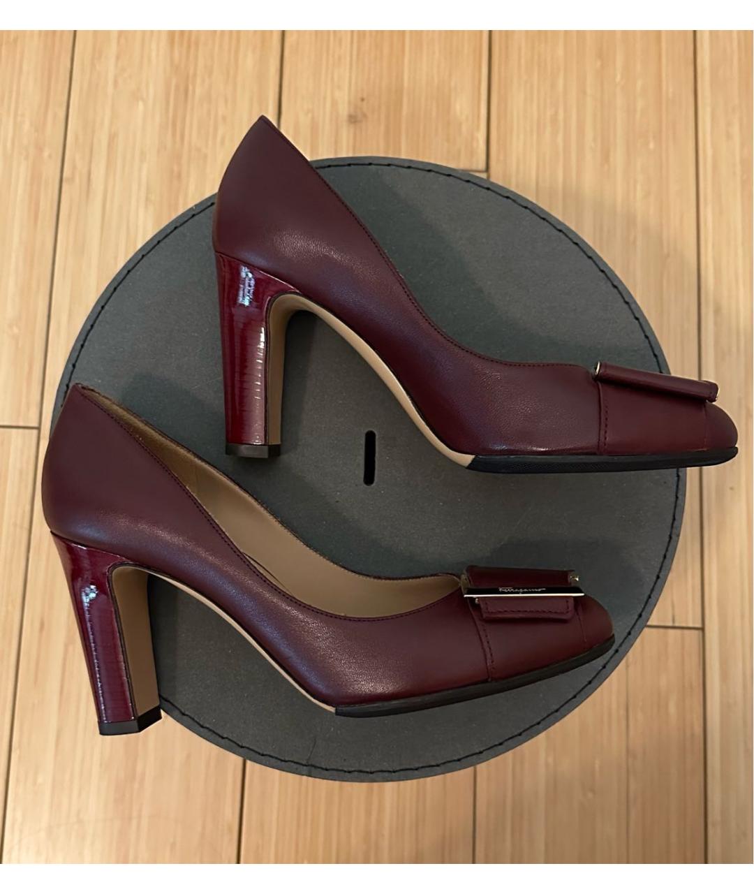 FERRAGAMO Коричневые кожаные туфли, фото 5