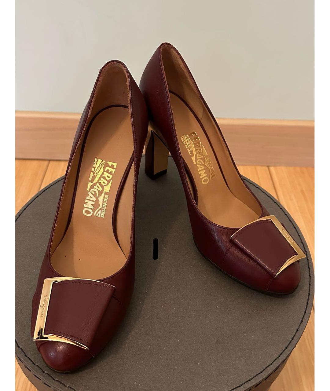 FERRAGAMO Коричневые кожаные туфли, фото 3