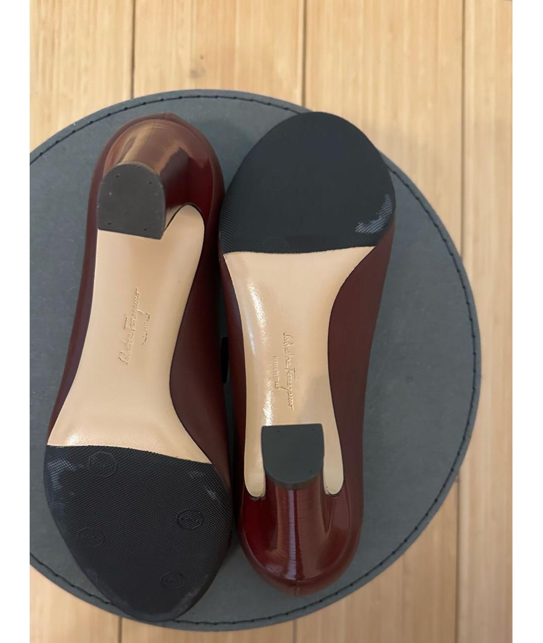 FERRAGAMO Коричневые кожаные туфли, фото 4