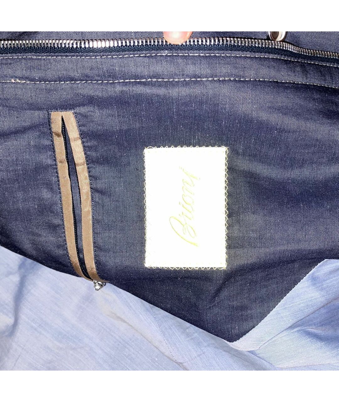 BRIONI Темно-синяя деним куртка, фото 4