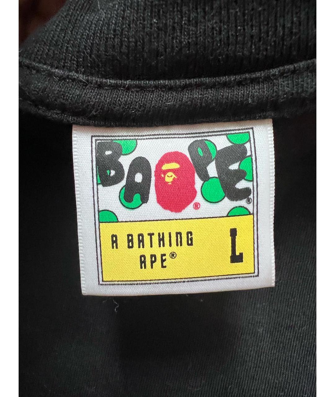 BAPE Черная хлопковая футболка, фото 3