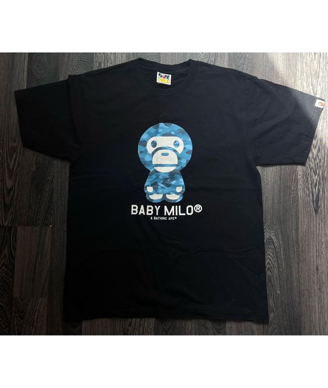 BAPE Черная хлопковая футболка, фото 9