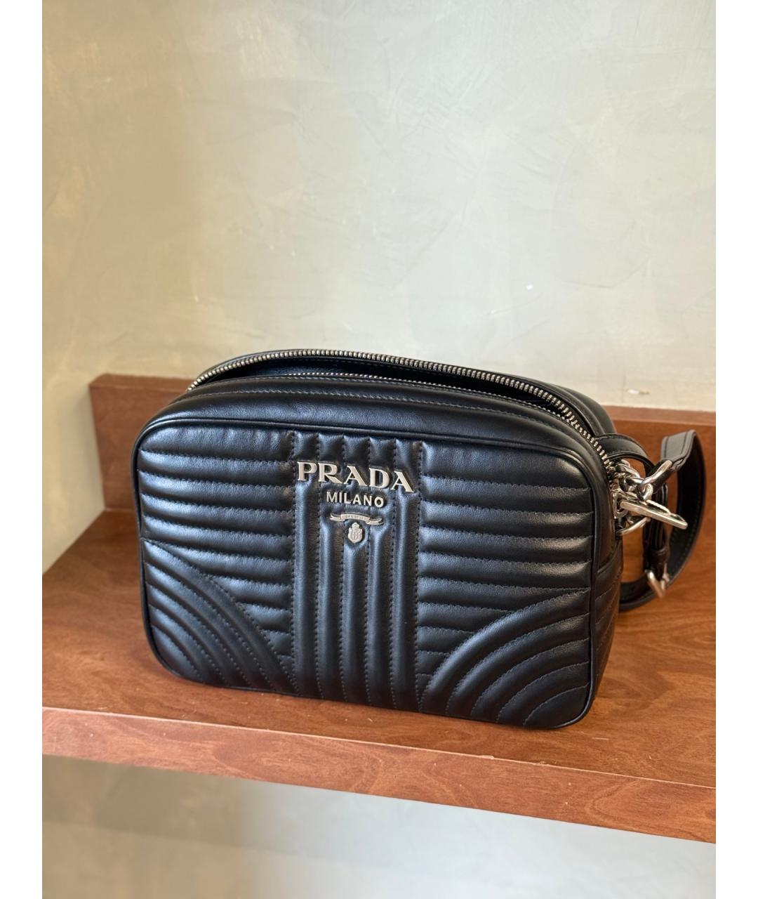 PRADA Черная кожаная сумка тоут, фото 3