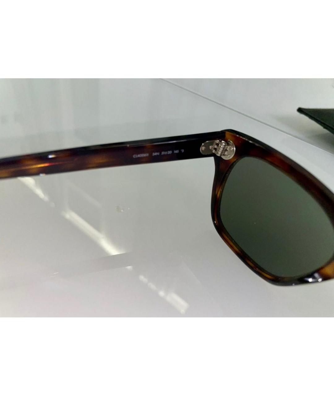 CELINE Коричневые пластиковые солнцезащитные очки, фото 2