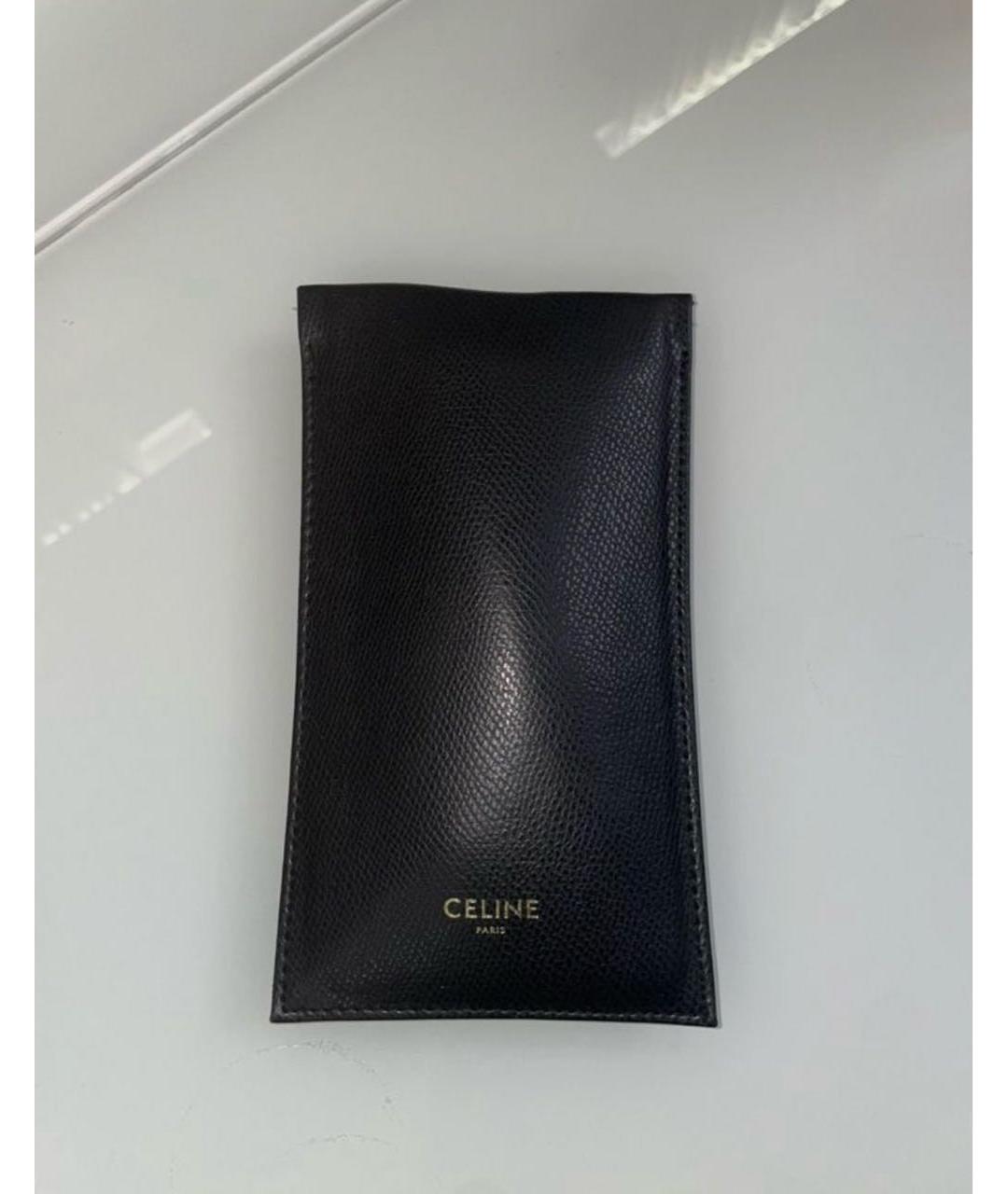 CELINE Коричневые пластиковые солнцезащитные очки, фото 4