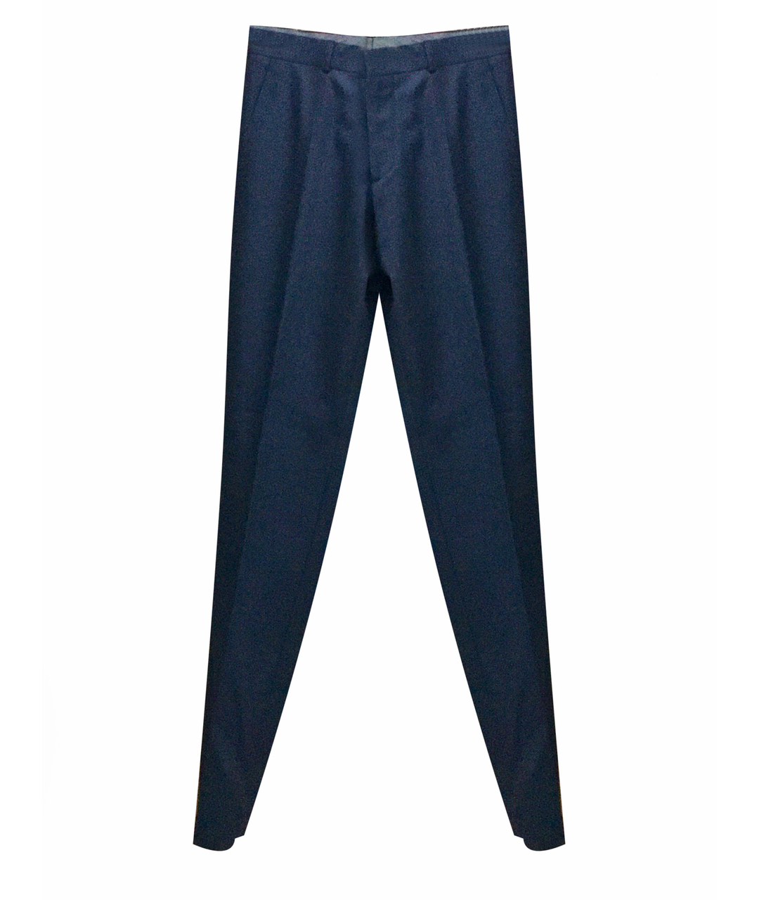 CHRISTIAN LACROIX Темно-синие шерстяные классические брюки, фото 1