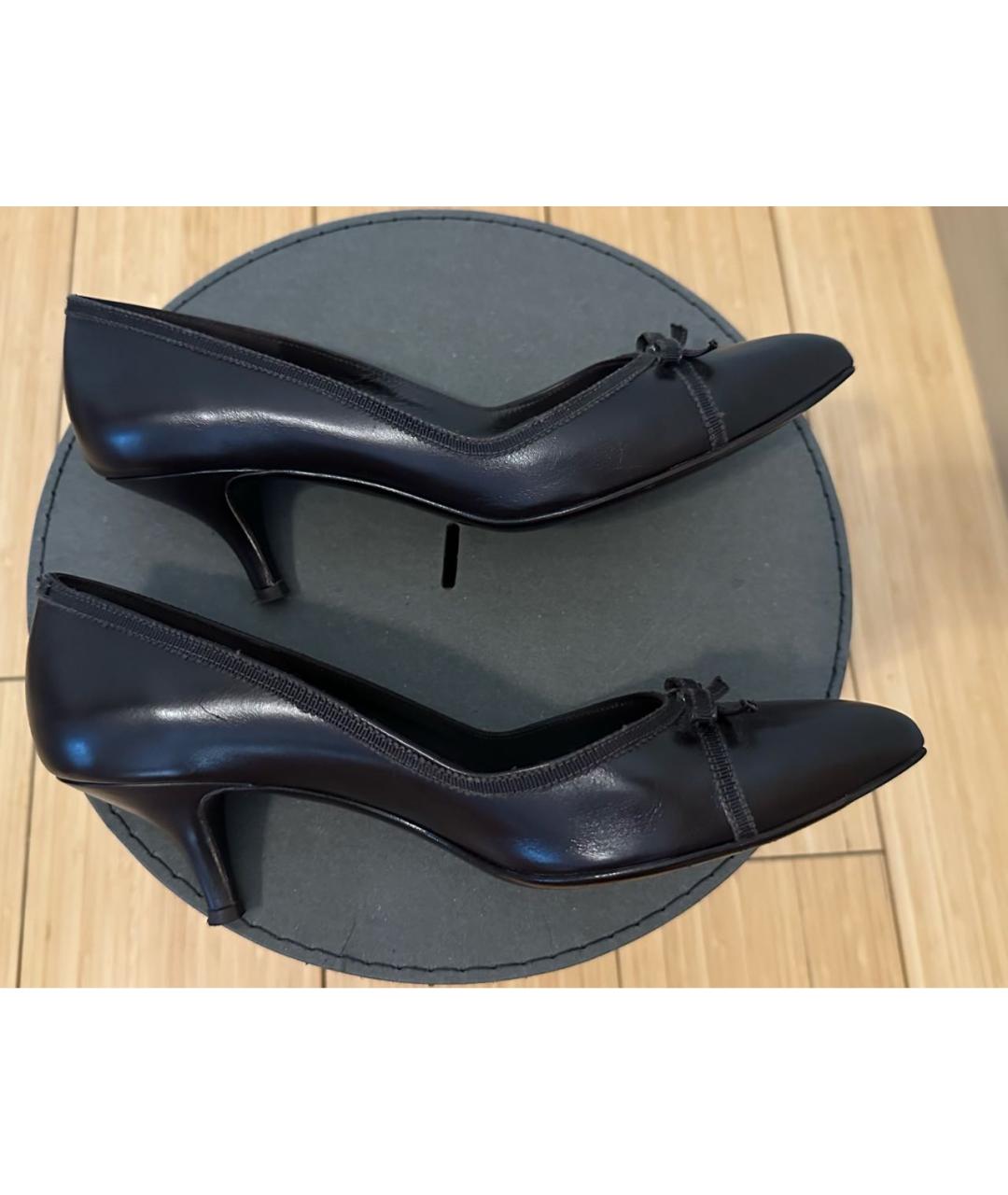 FERRAGAMO Черные кожаные туфли, фото 6