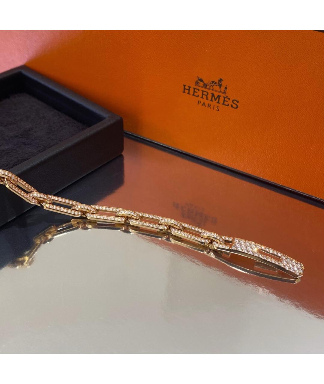 HERMES Золотой браслет из розового золота, фото 6