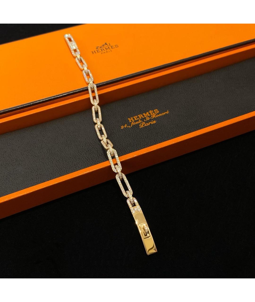 HERMES Золотой браслет из розового золота, фото 7