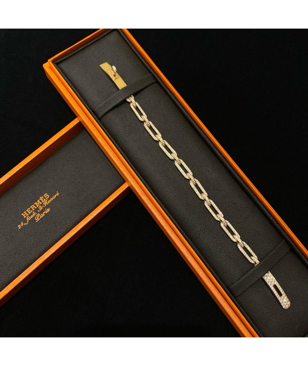 HERMES Золотой браслет из розового золота, фото 4