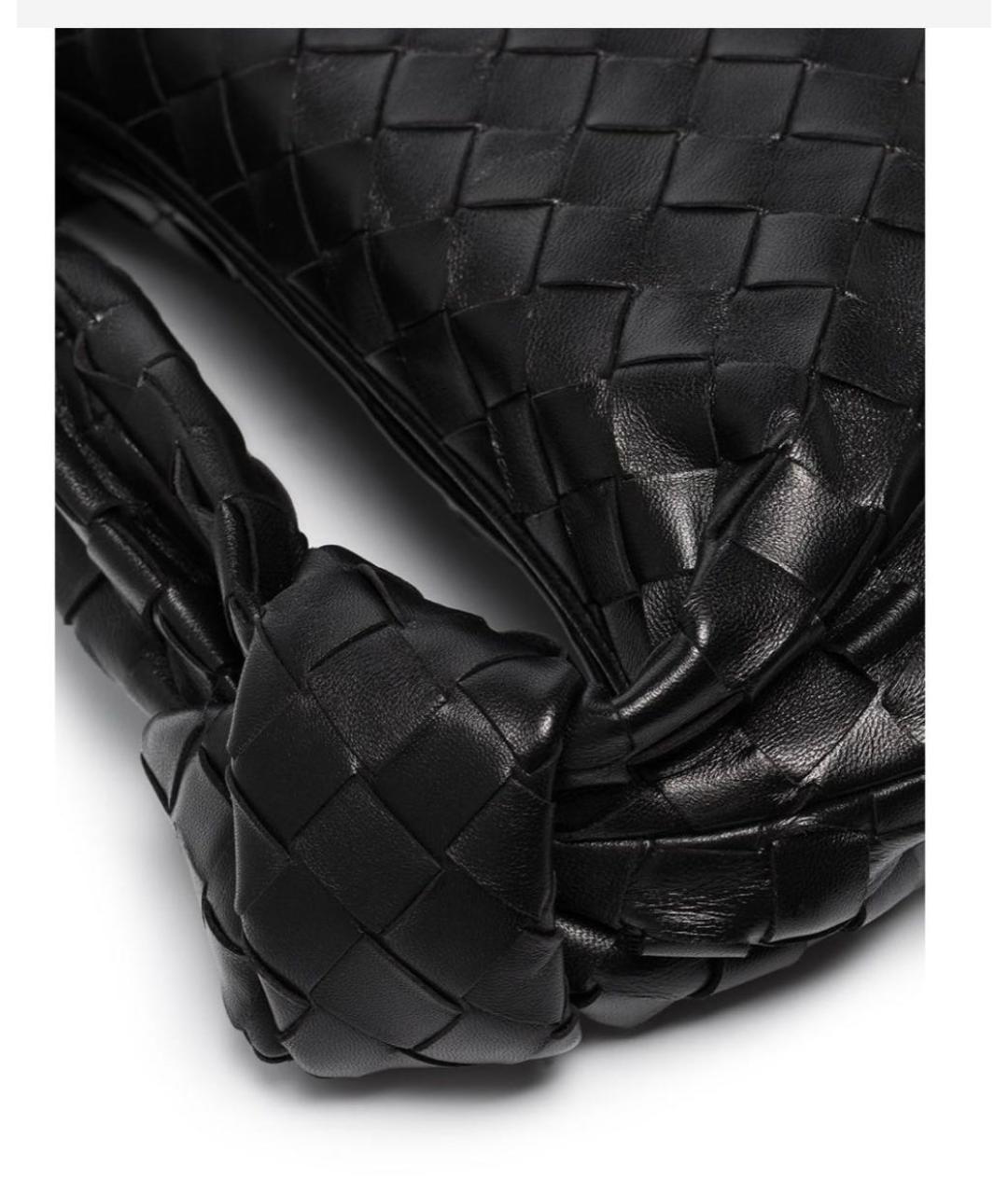 BOTTEGA VENETA Черная кожаная сумка с короткими ручками, фото 3