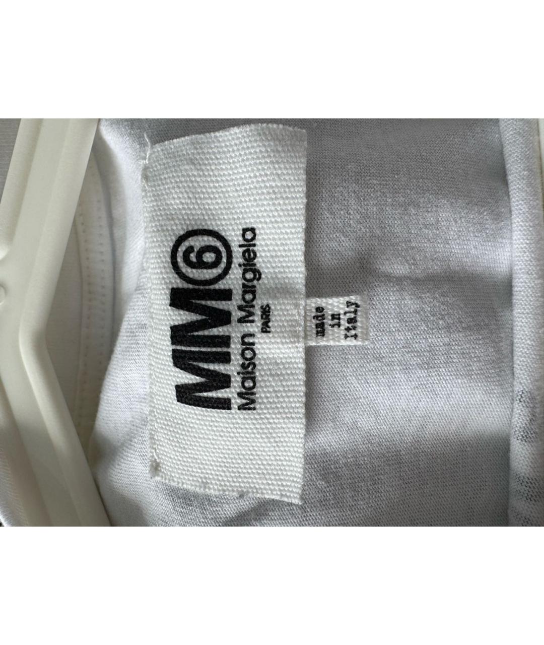 MAISON MARGIELA Белая хлопковая футболка, фото 4