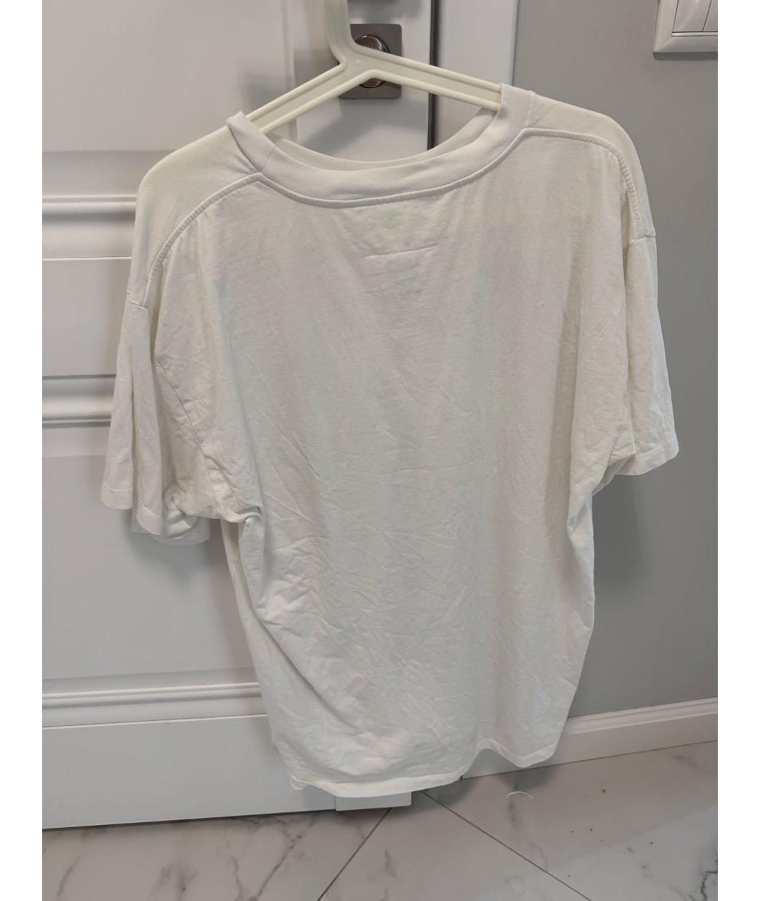MAISON MARGIELA Белая хлопковая футболка, фото 3