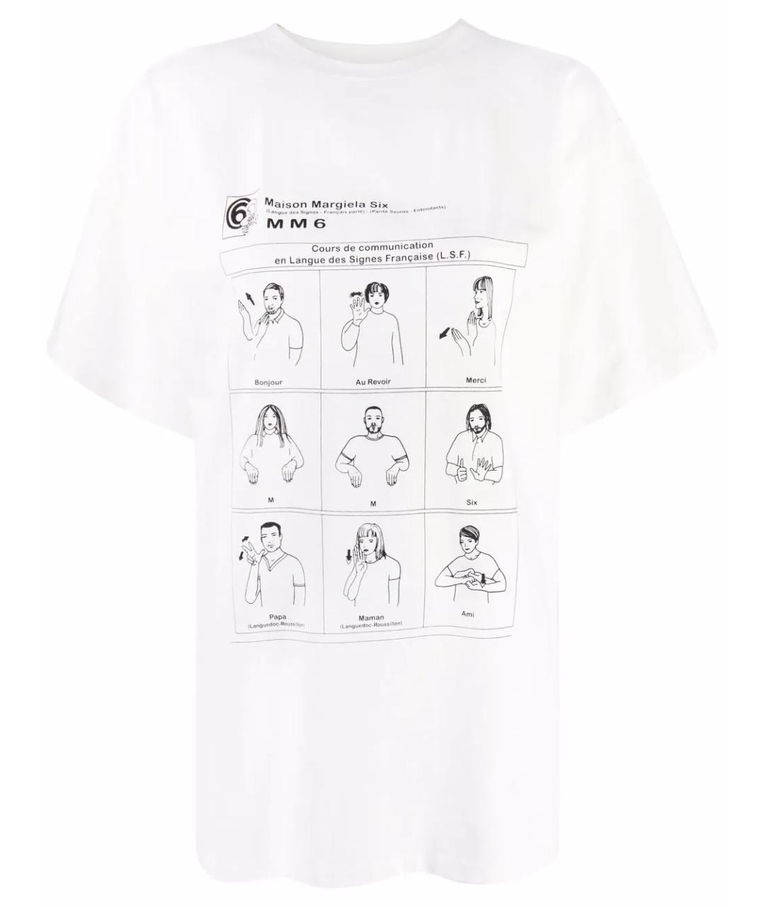MAISON MARGIELA Белая хлопковая футболка, фото 1