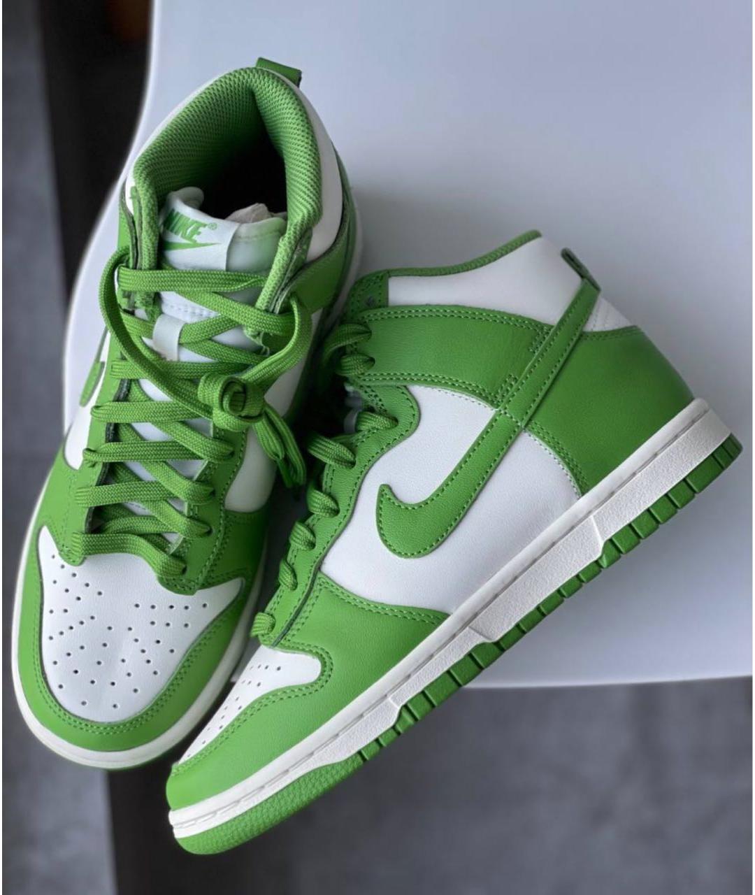 NIKE Зеленые кожаные кроссовки, фото 9