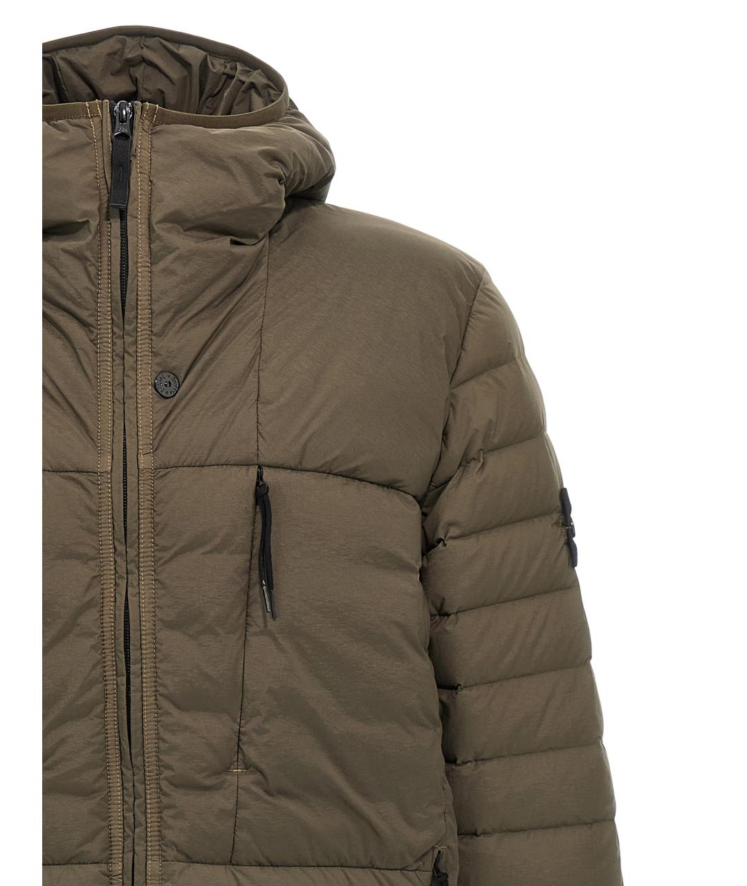 STONE ISLAND Хаки полиамидовая куртка, фото 3