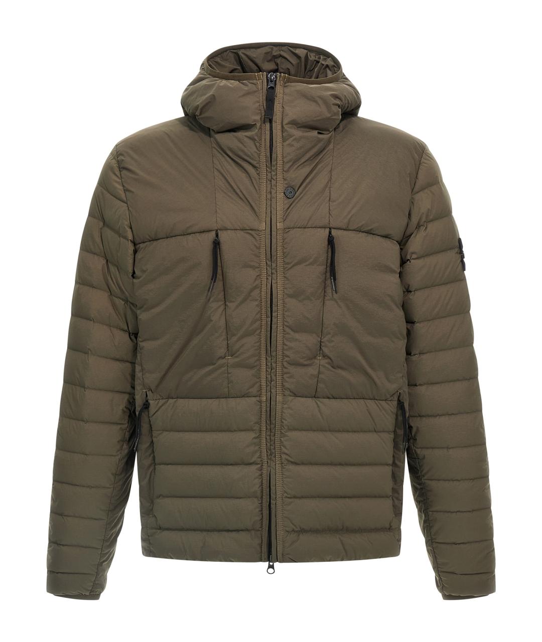 STONE ISLAND Хаки полиамидовая куртка, фото 1