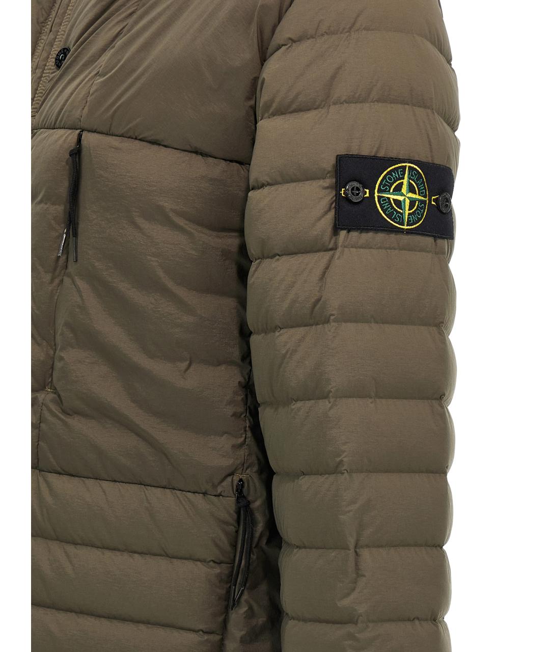STONE ISLAND Хаки полиамидовая куртка, фото 4