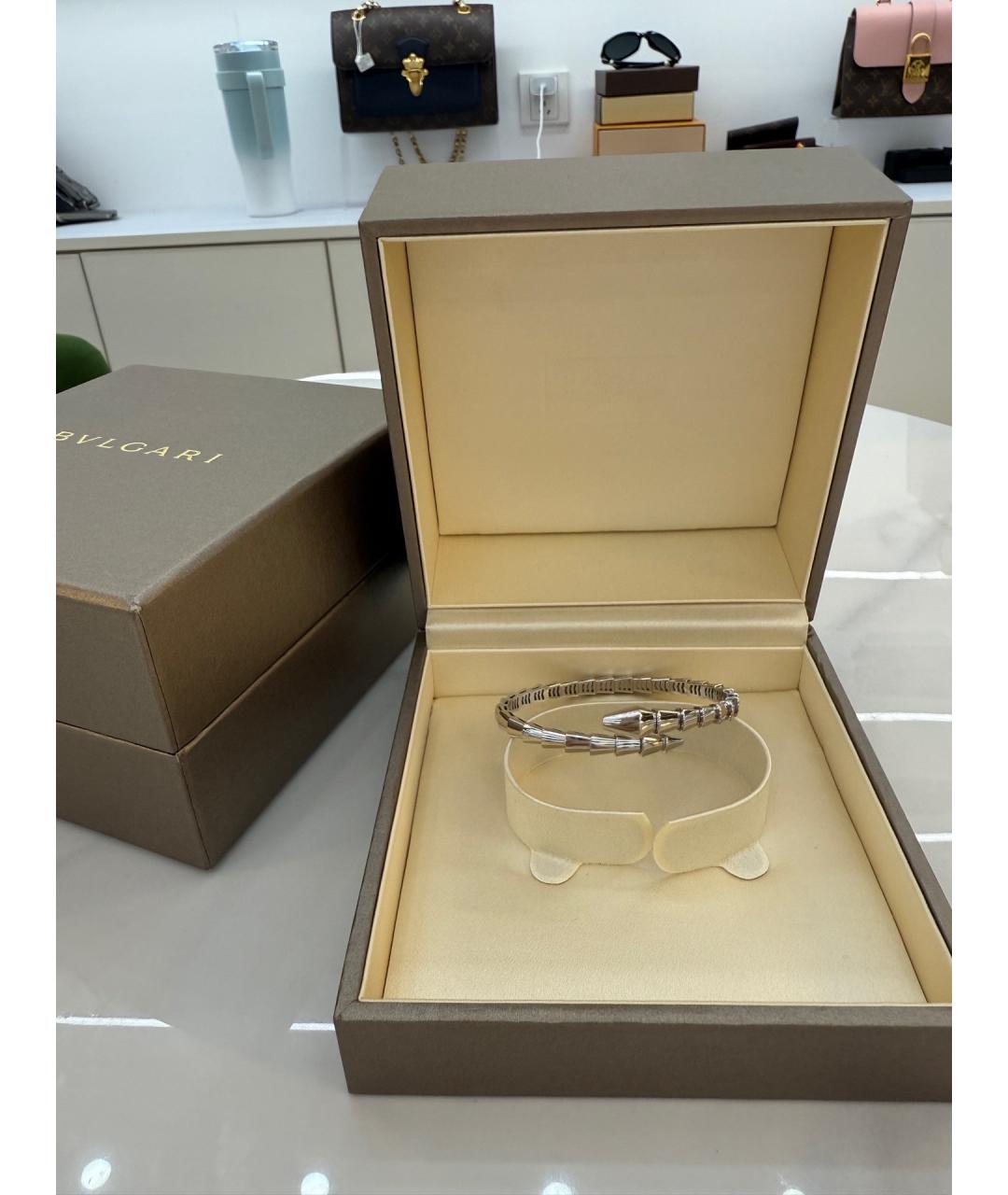 BVLGARI Серебрянный браслет из белого золота, фото 2
