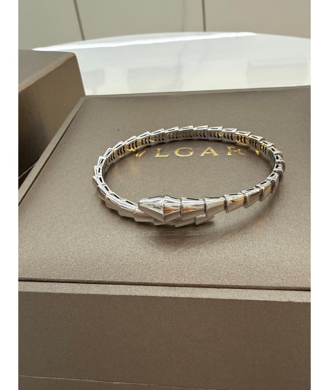 BVLGARI Серебрянный браслет из белого золота, фото 6