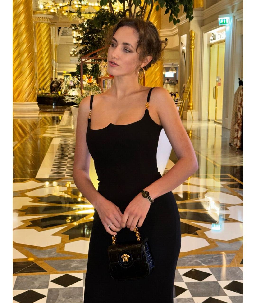 VERSACE Черное вечернее платье, фото 4