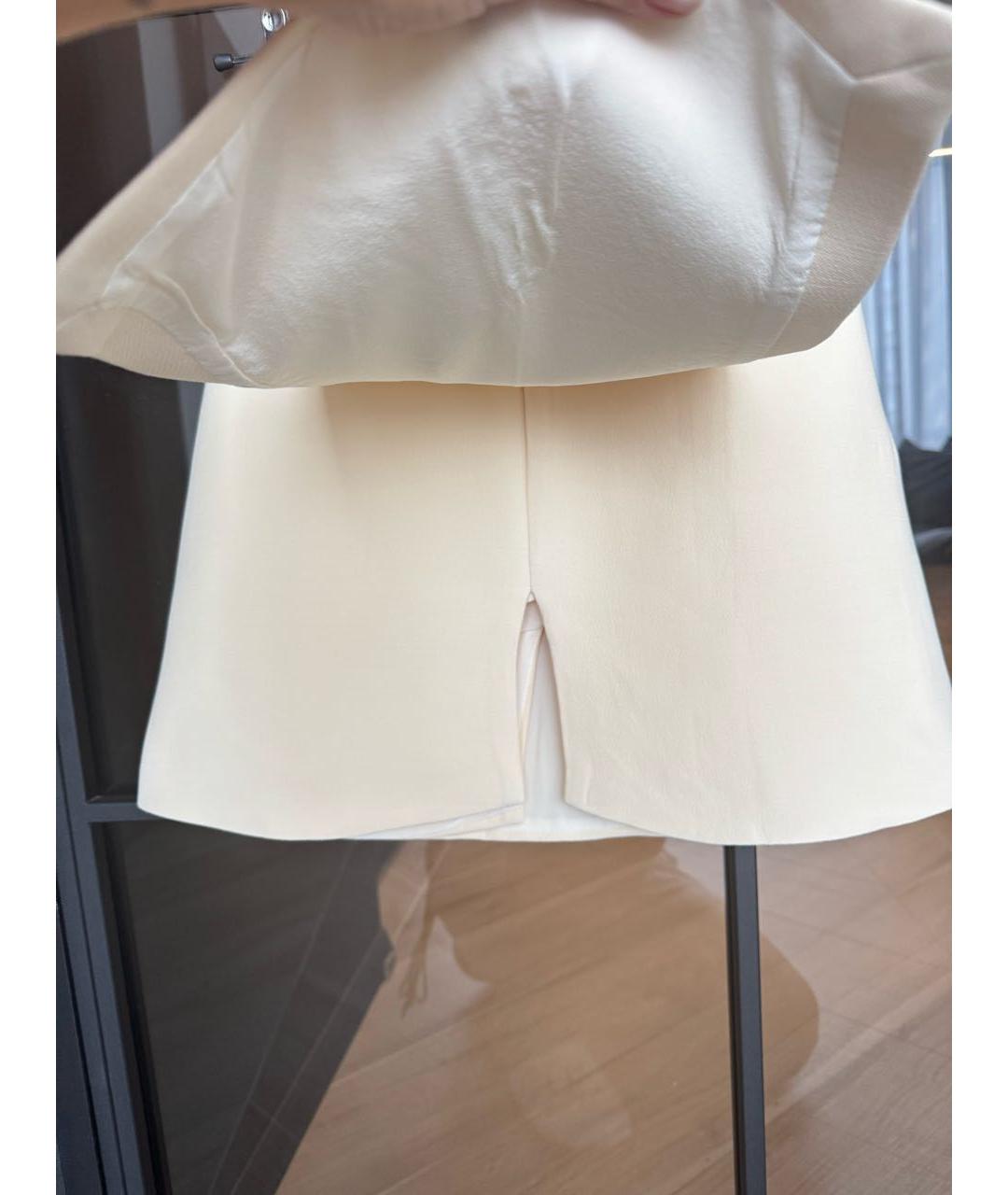 CHRISTIAN DIOR Бежевая шерстяная юбка мини, фото 4