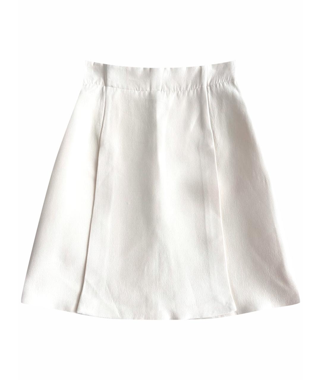 CHRISTIAN DIOR Бежевая шерстяная юбка мини, фото 1