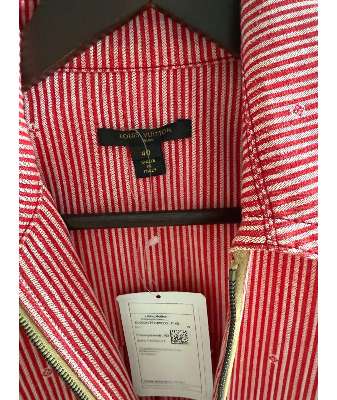 LOUIS VUITTON Коралловое хлопковое повседневное платье, фото 3