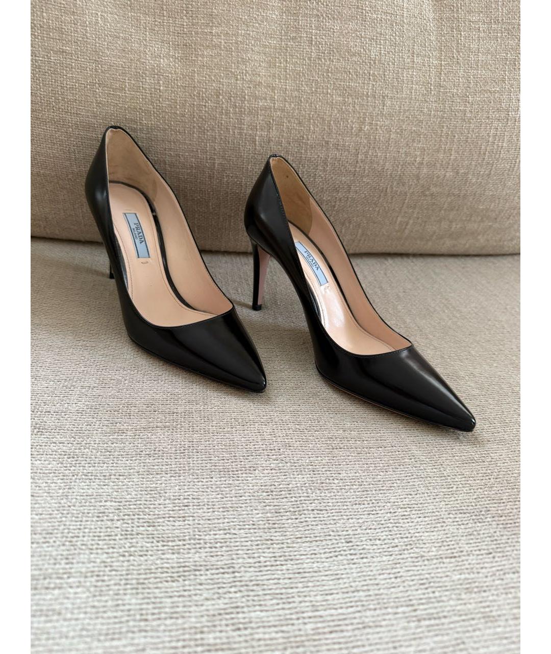 PRADA Черные кожаные туфли, фото 6