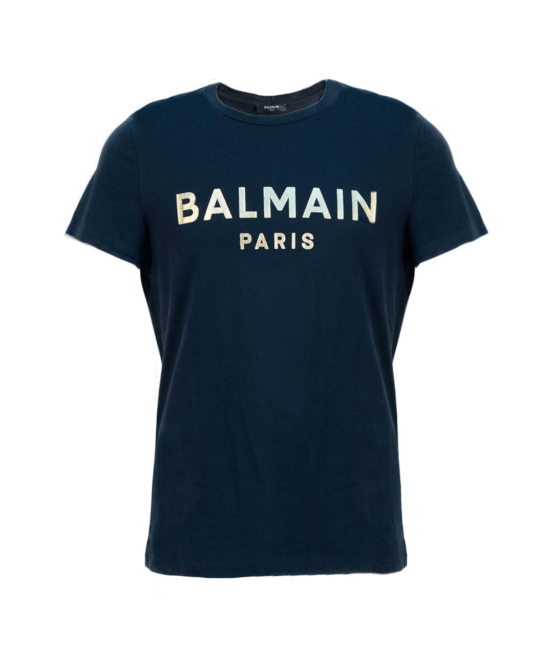 BALMAIN Черная хлопковая футболка, фото 1