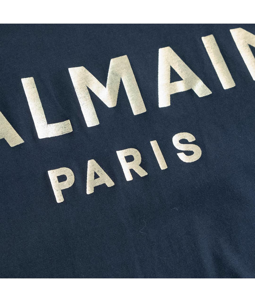 BALMAIN Черная хлопковая футболка, фото 4