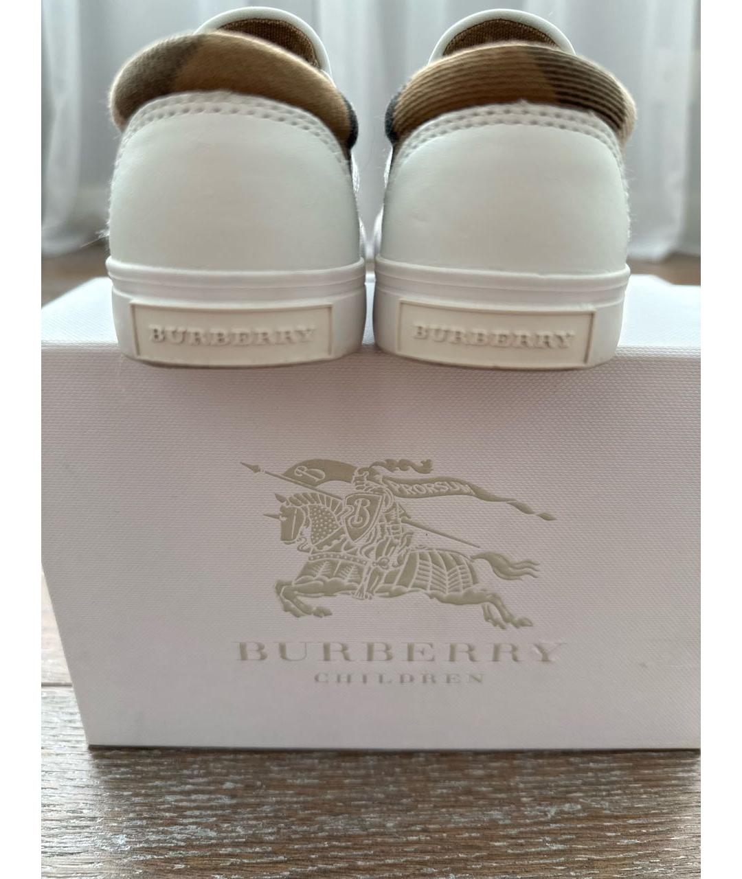 BURBERRY KIDS Коричневые текстильные лоферы/мокасины, фото 8