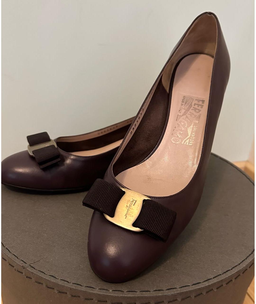 FERRAGAMO Коричневые кожаные туфли, фото 3