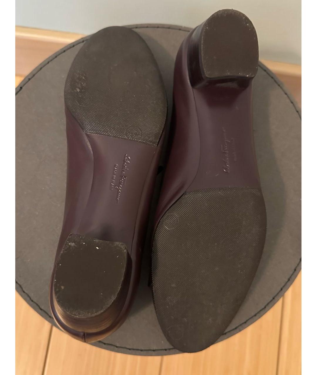 FERRAGAMO Коричневые кожаные туфли, фото 4