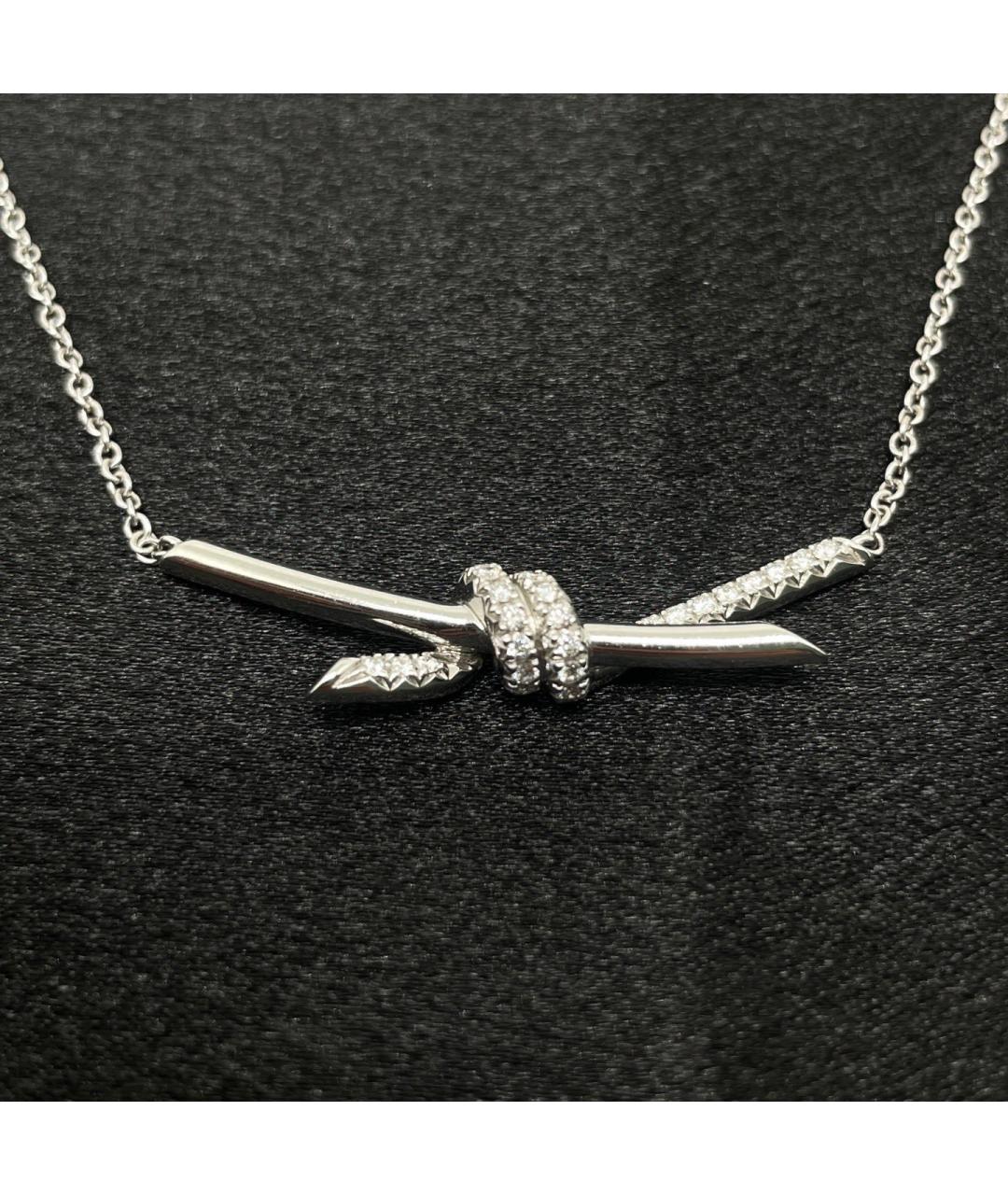 TIFFANY&CO Серебряное колье из белого золота, фото 7