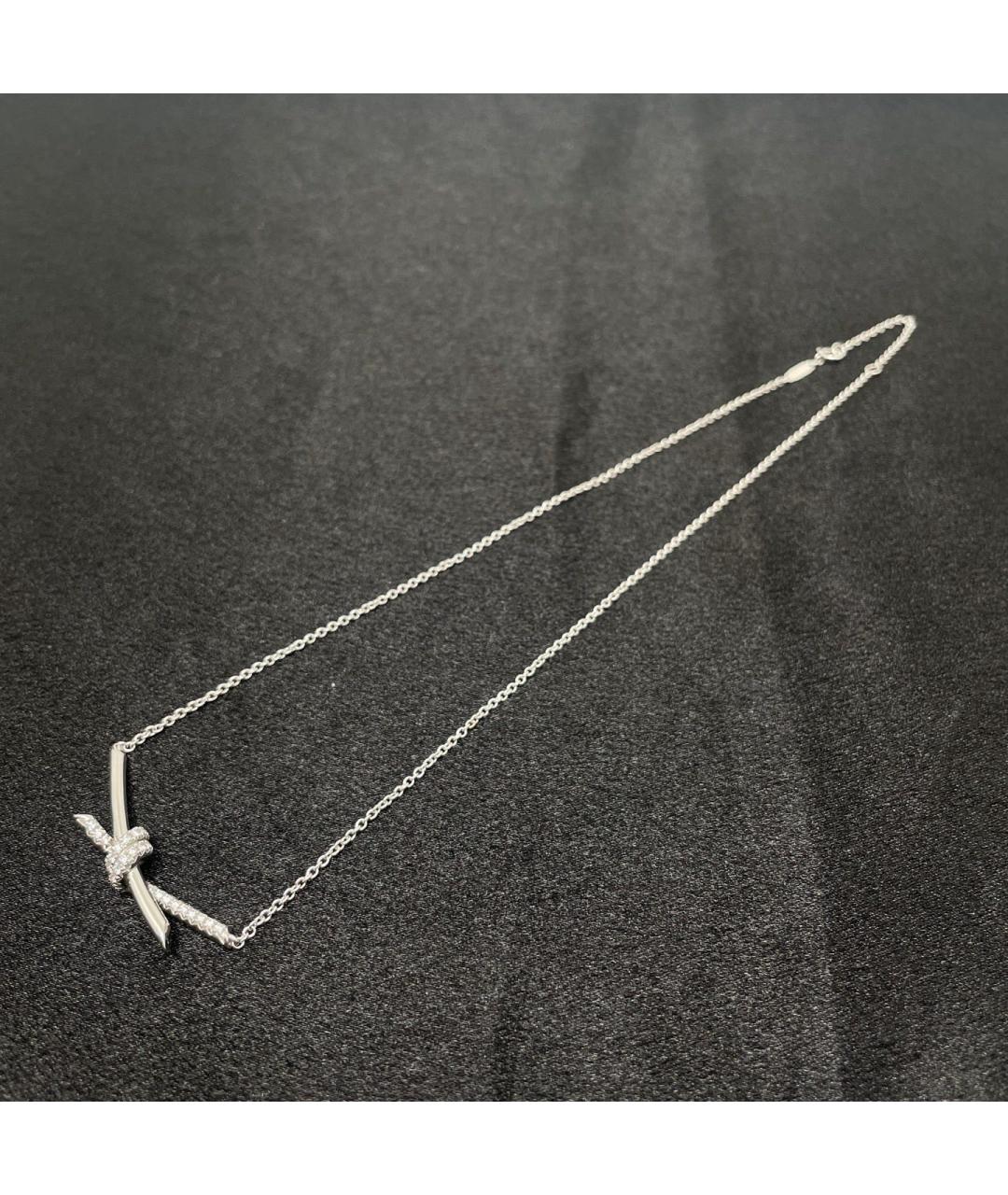 TIFFANY&CO Серебряное колье из белого золота, фото 6