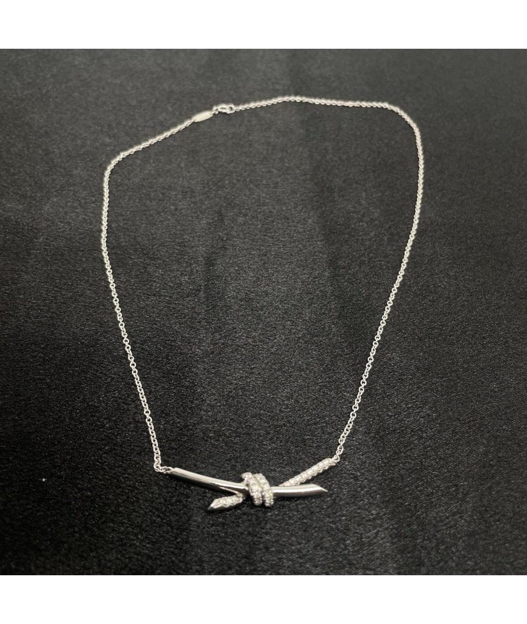 TIFFANY&CO Серебряное колье из белого золота, фото 3