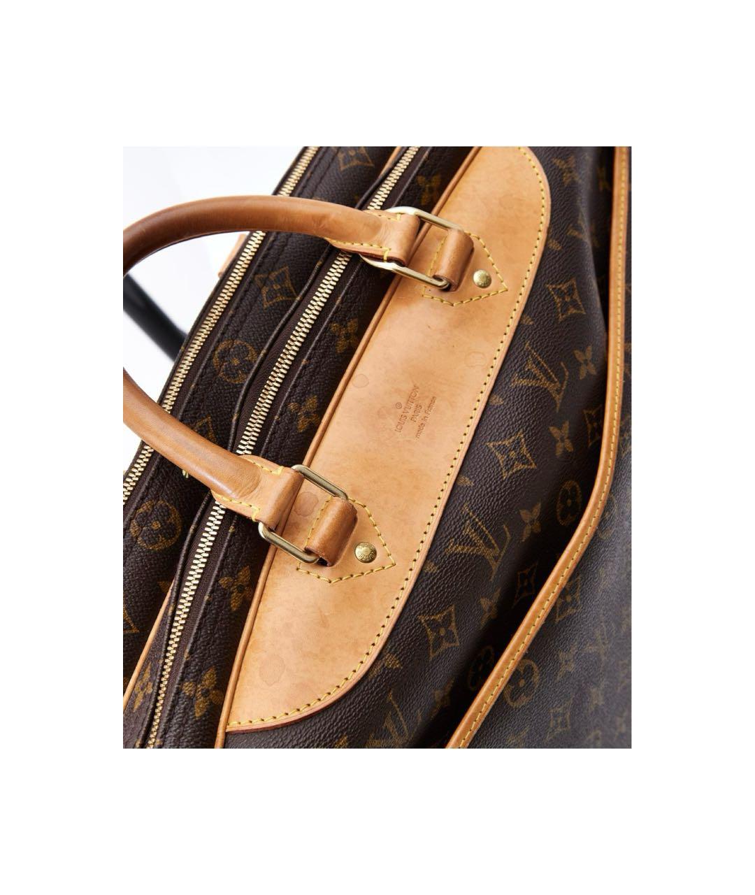 LOUIS VUITTON Коричневая кожаная дорожная/спортивная сумка, фото 3