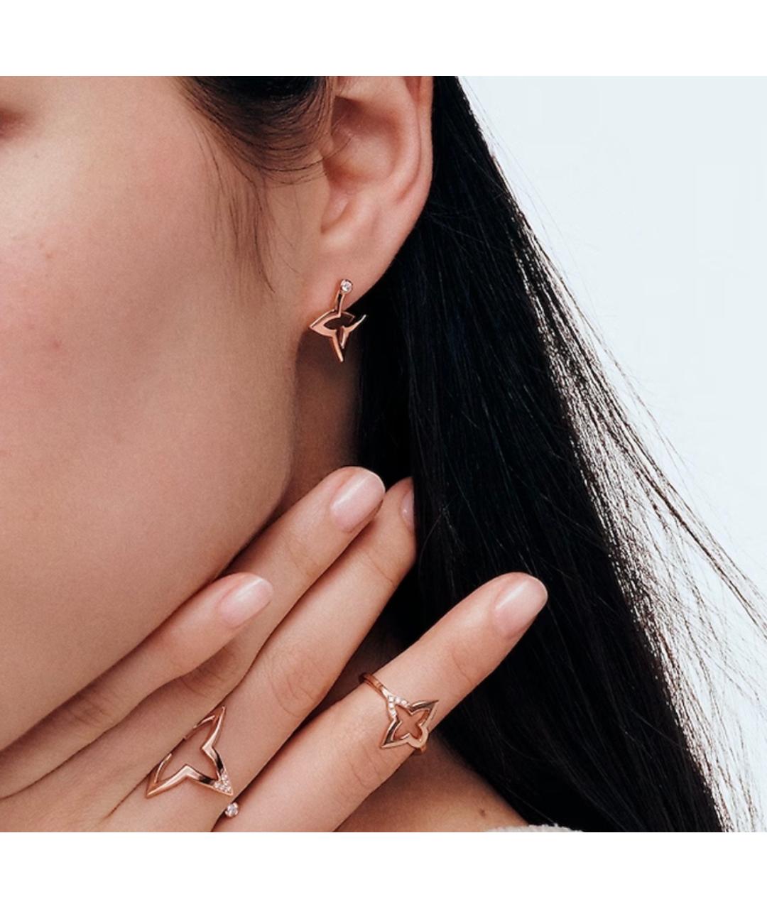 LOUIS VUITTON Золотые серьги из розового золота, фото 8