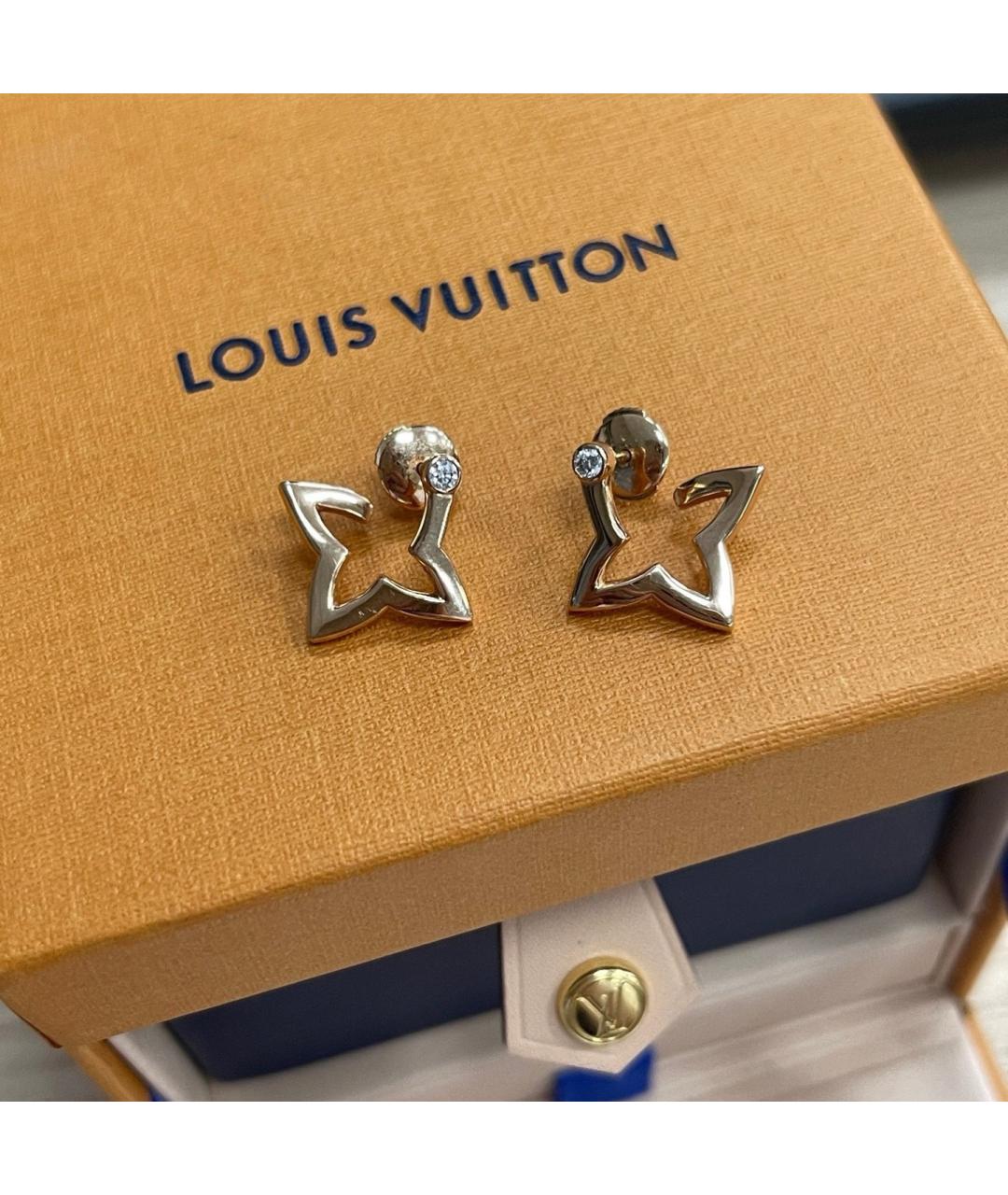 LOUIS VUITTON Золотые серьги из розового золота, фото 4