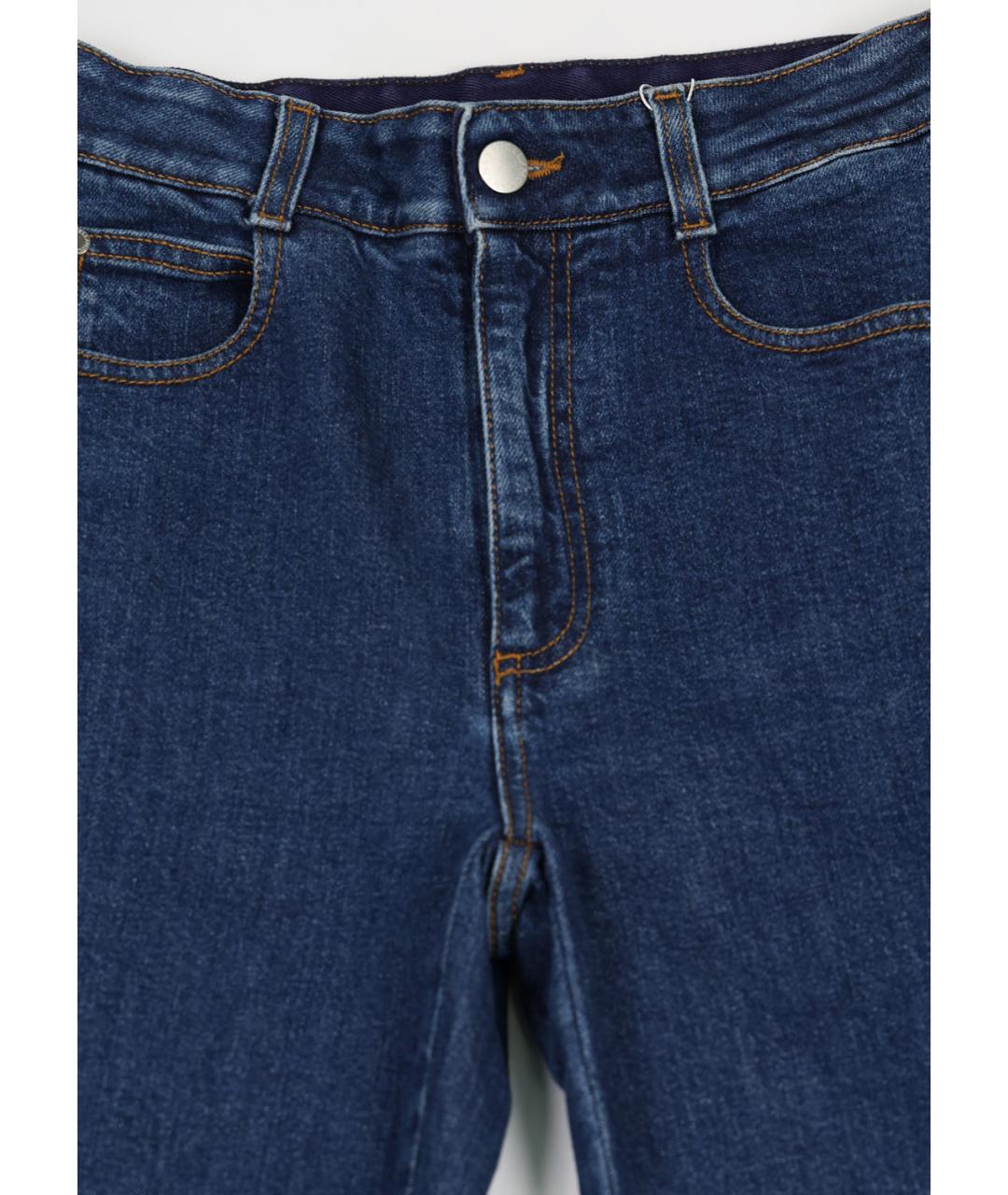 STELLA MCCARTNEY Синие хлопко-эластановые прямые джинсы, фото 3