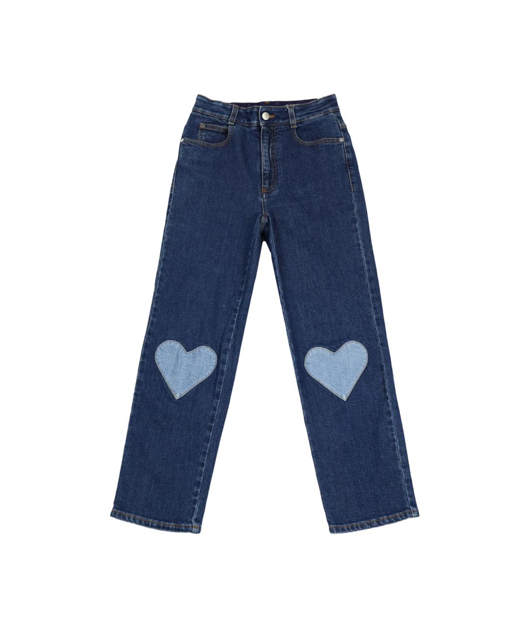 STELLA MCCARTNEY Синие хлопко-эластановые прямые джинсы, фото 1