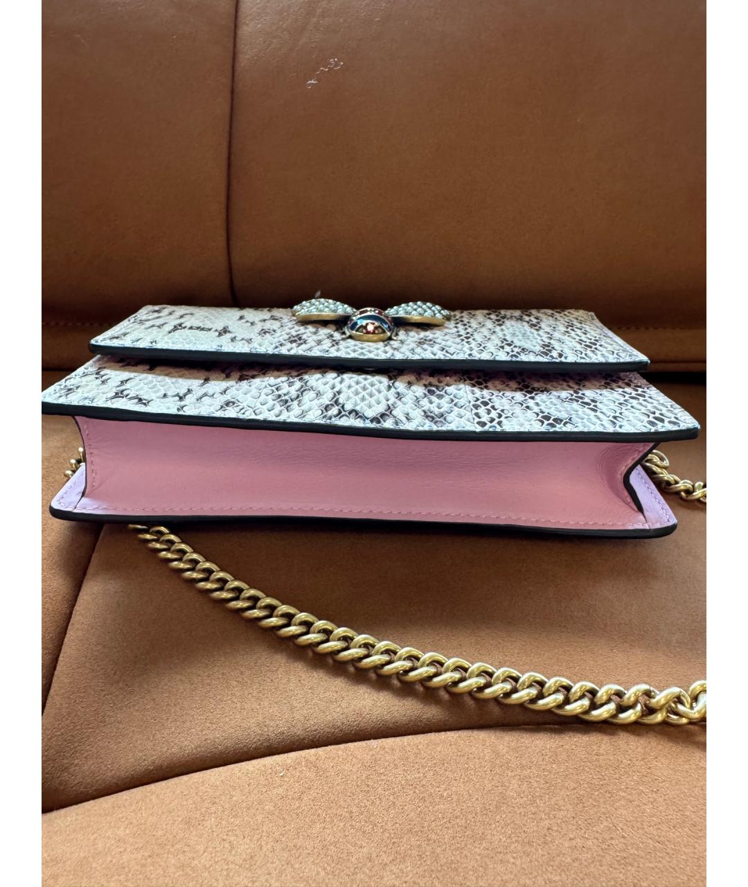 GUCCI Бежевая кожаная сумка тоут, фото 4