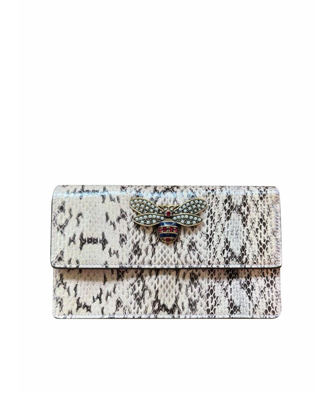 GUCCI Бежевая кожаная сумка тоут, фото 1