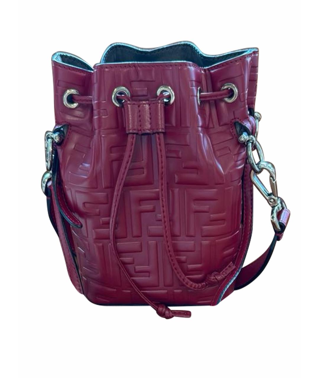 FENDI Красная кожаная сумка тоут, фото 1